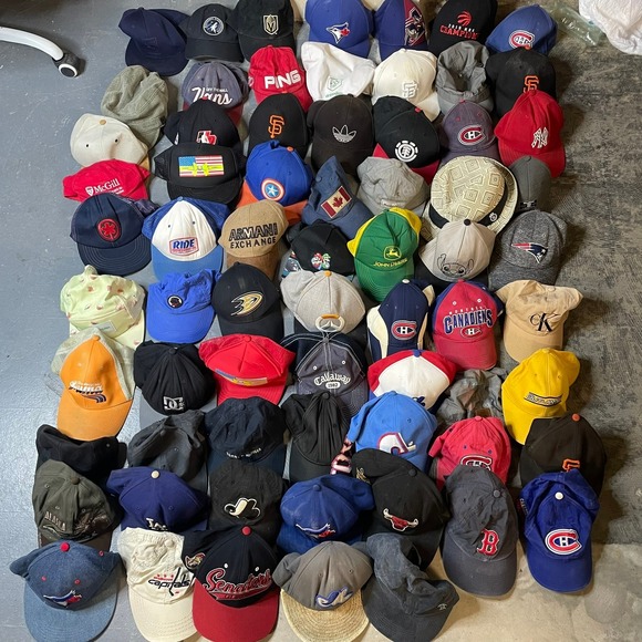 Other - Mens 68 Sports Golf Baseball Caps Assorted Brands and Styles Bundle Lot